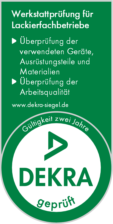 Dekra Zertifikat: Werkstattpr&uuml;fung f&uuml;r Lackierfachbetriebe